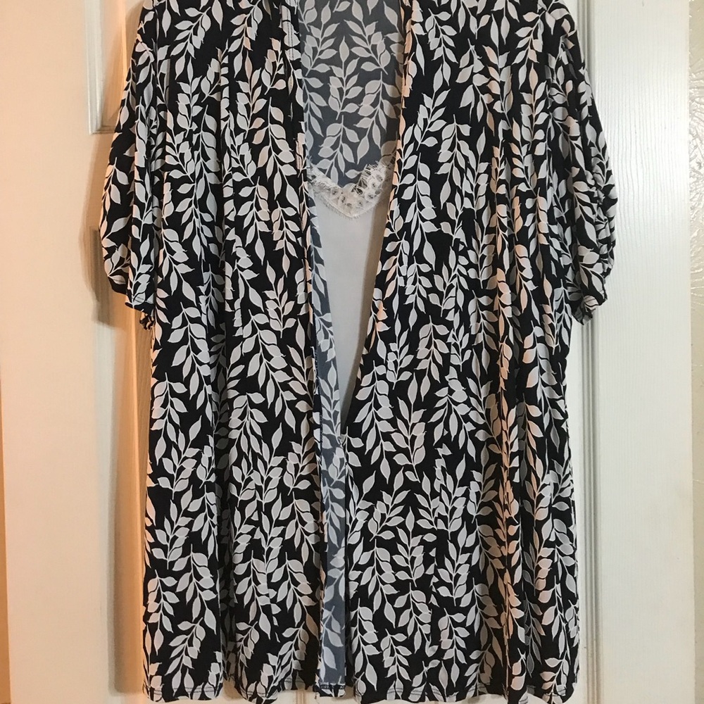 Front of closet navy blue and white all in one top